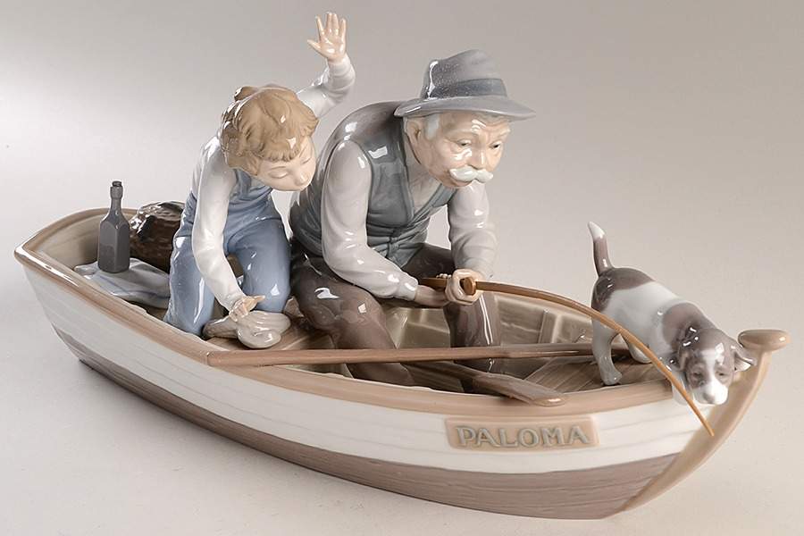 Grandparents Fishing With Gramps - Boxed by Lladro-1