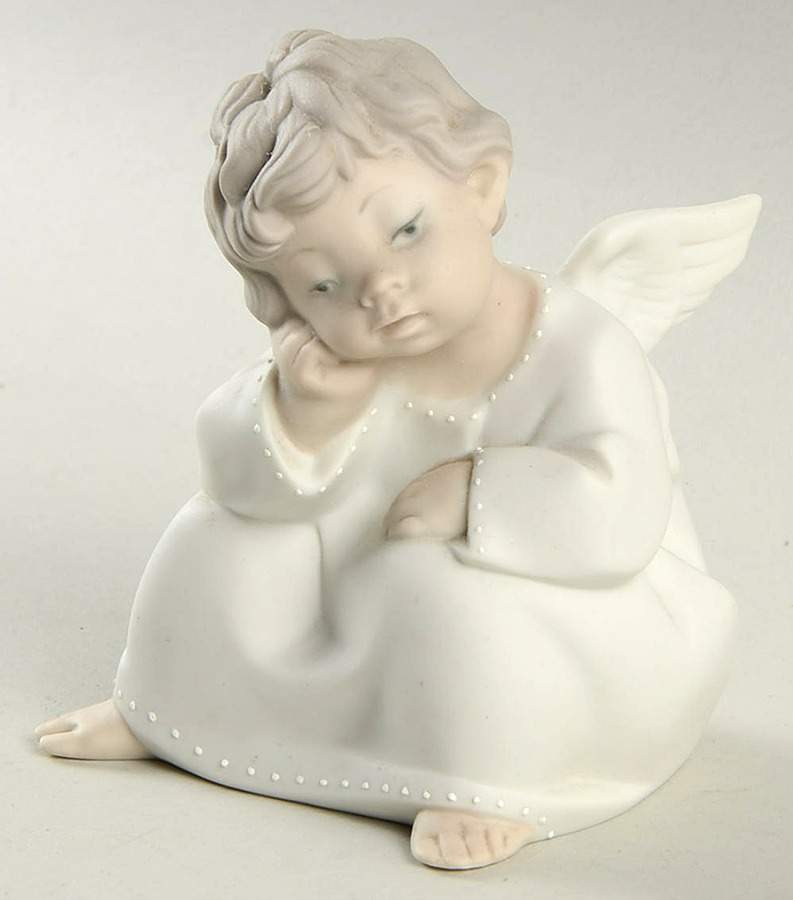 Little Angels in White Angel Thinking-Dots - No Box by Lladro-1
