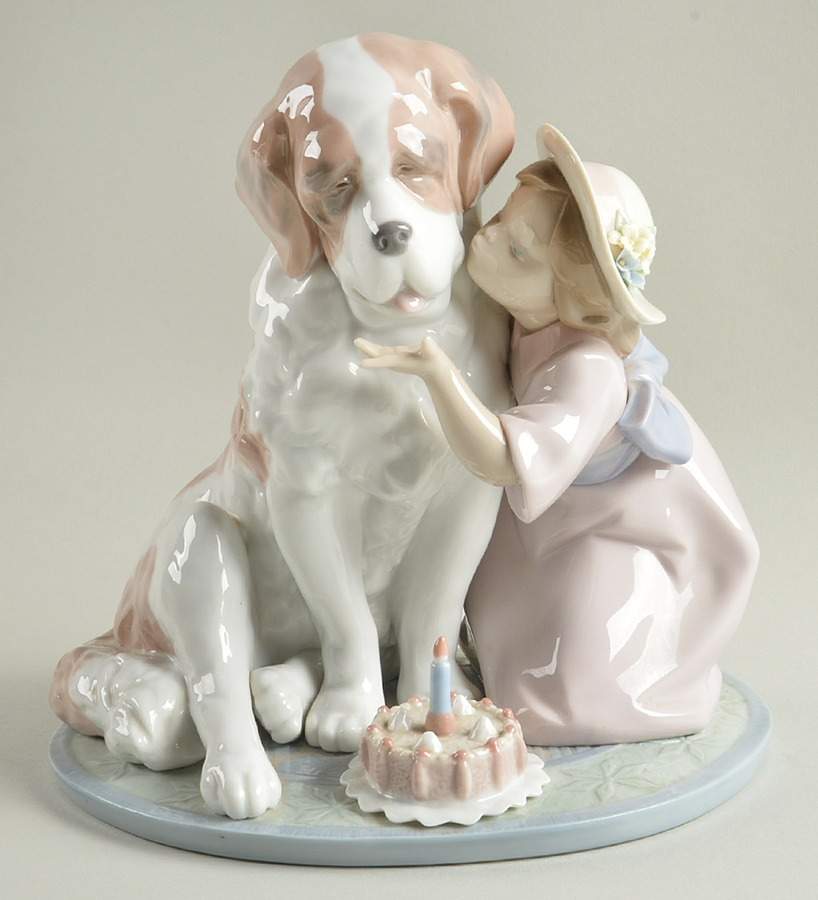 Children with Animals A Birthday Kiss - Boxed by Lladro-1