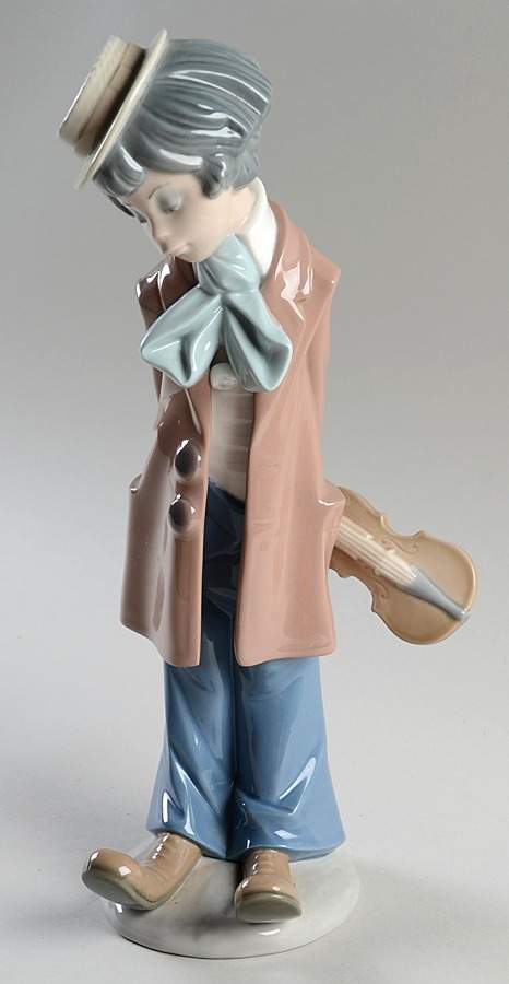 Clown Children Clown With Violin - Boxed by Lladro-1