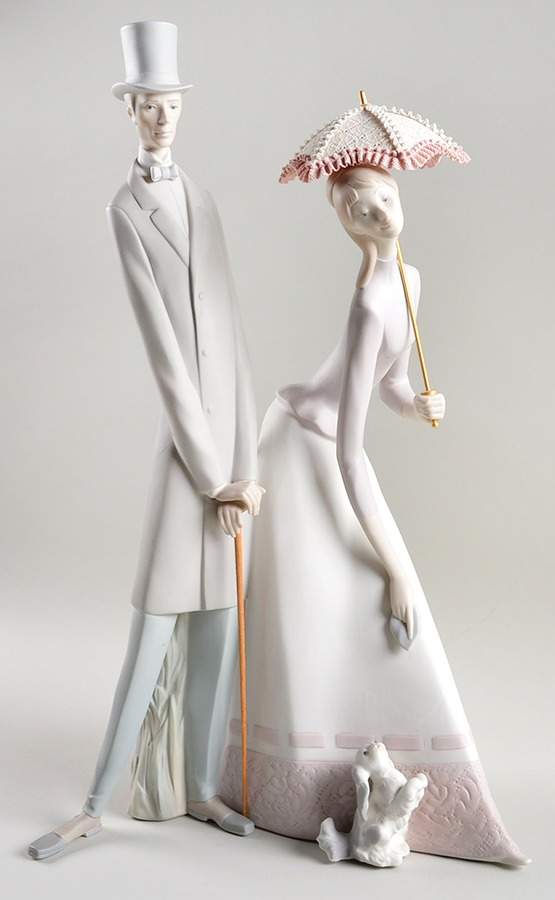 Romance (Couples) Couple With A Parasol - Boxed by Lladro-1