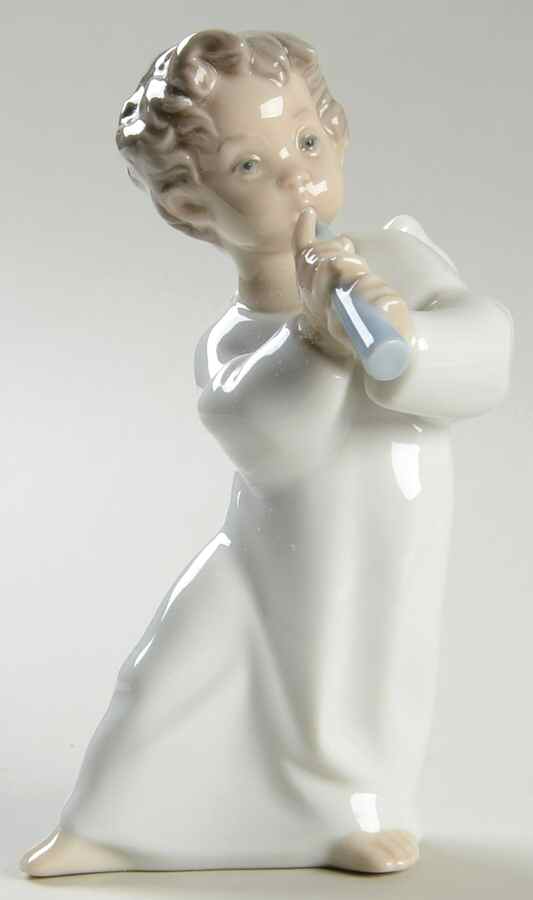 Little Angels in White Angel With Flute - Boxed by Lladro-1
