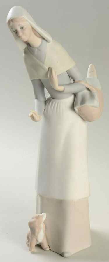 Shepherd and Shepherdess Shepherdess With Dog - Boxed by Lladro-1