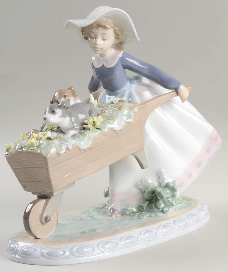 Children with Animals A Barrow Of Fun - No Box by Lladro-1