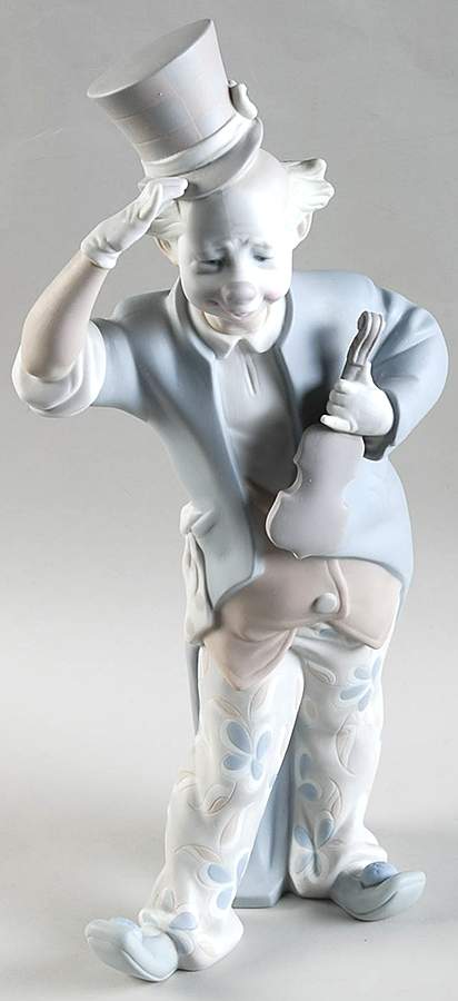 Circus and Clowns Clown With Violin - Boxed by Lladro-1