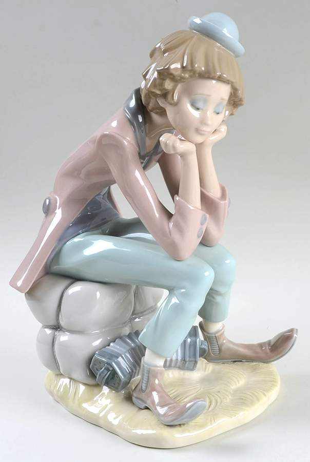 Clown Children Clown Thinking - Boxed by Lladro-1