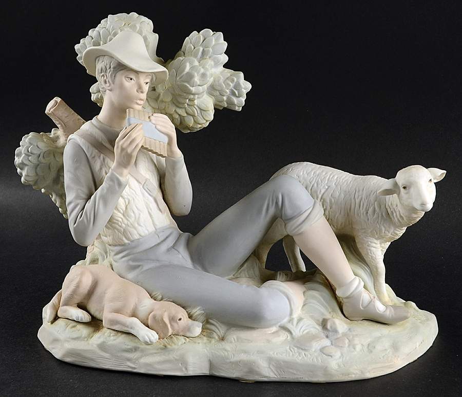 Shepherd and Shepherdess Shepherd's Rest - No Box by Lladro-1