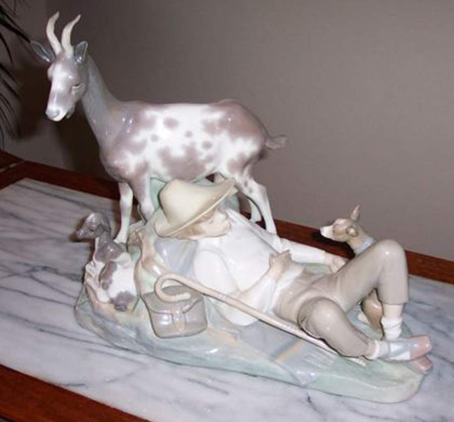 Shepherd and Shepherdess Shepherd Sleeping - Boxed by Lladro-1