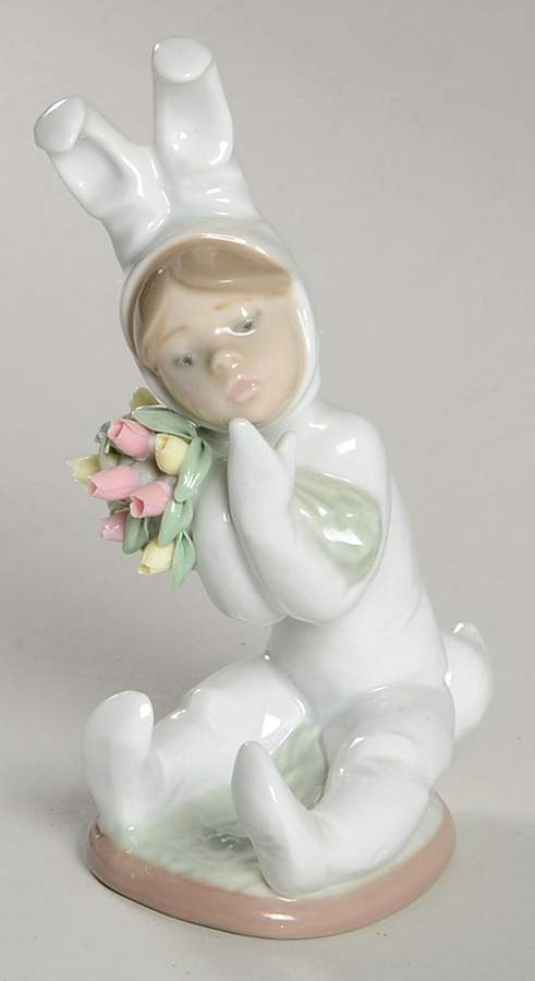 Bunny Boy Spring Flowers - Boxed by Lladro-1