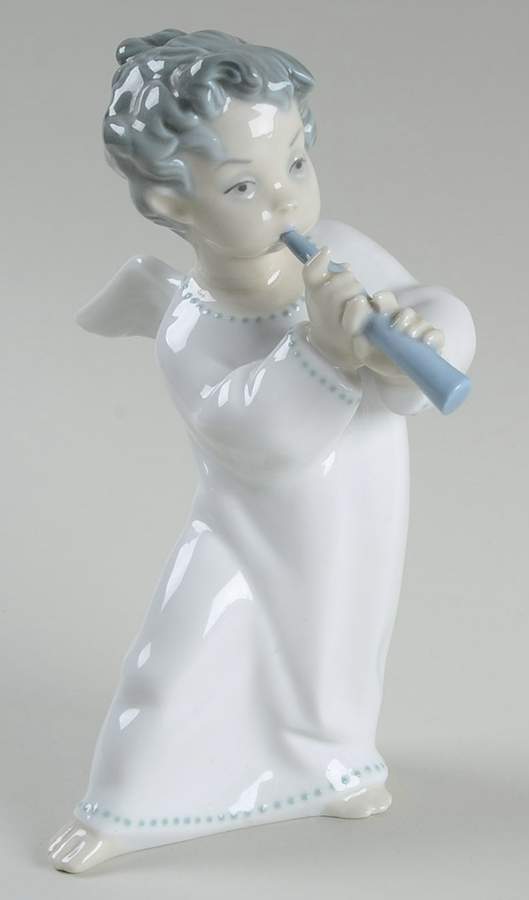 Little Angels in White Angel With Flute-Dots - No Box by Lladro-1