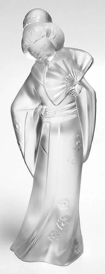 Lladro Crystal-Figurines Geisha With Fan-Frosted - Boxed by Lladro-1
