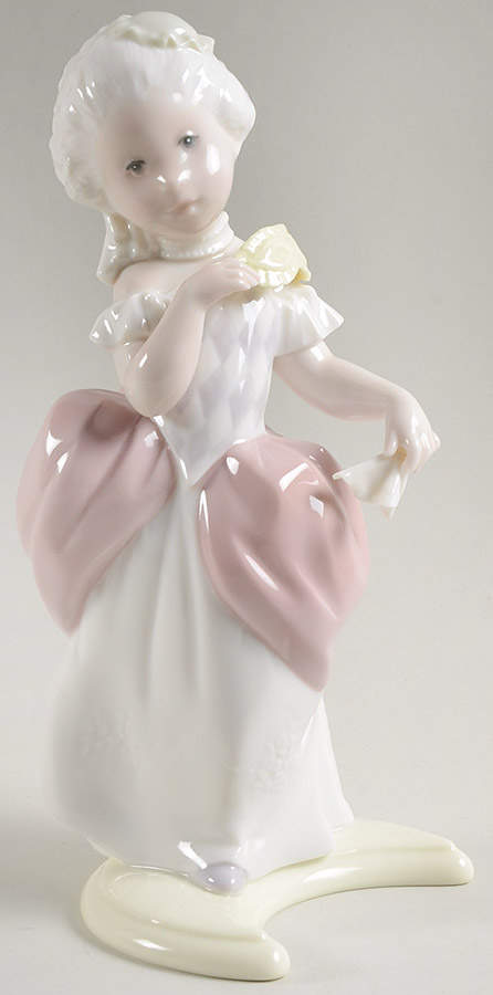 Golden Memories Masquerade-Girl With Mask - No Box by Lladro-1