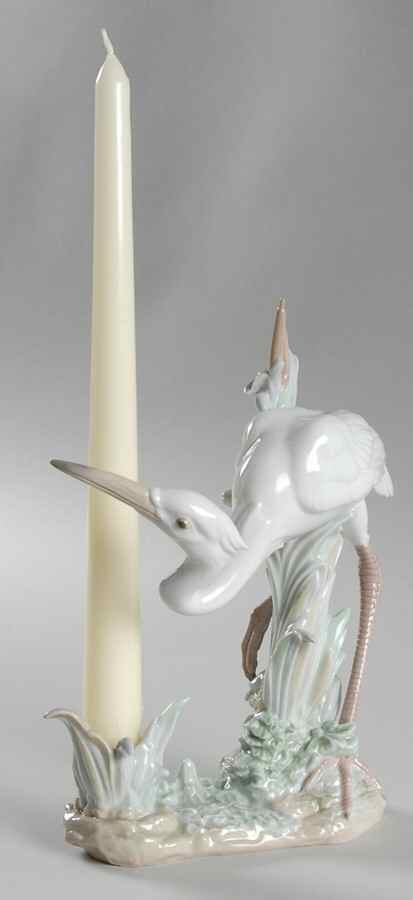 Lladro Candlesticks-Holders Herons Realm (Crouching) - Boxed by Lladro-1