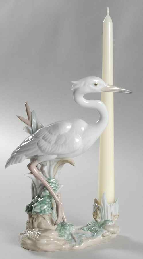 Lladro Candlesticks-Holders Herons Realm (Standing) - With Box by Lladro-1