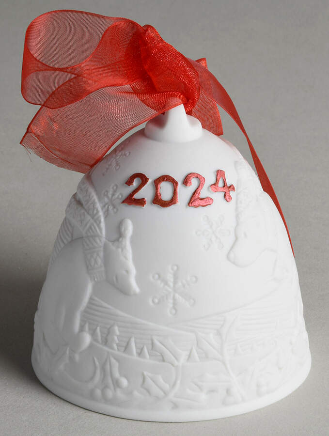 Annual Christmas Bell 2024 Annual Bell-Red - No Box by Lladro-1