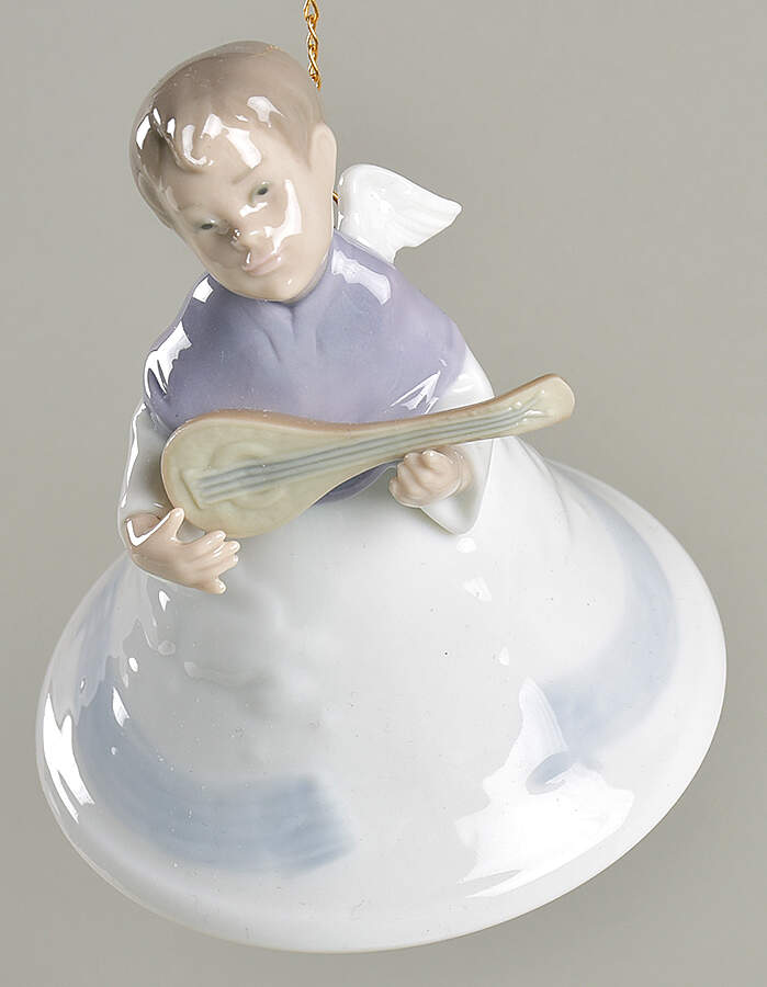 Lladro Christmas Ornament-Figural Heavenly Musician - Boxed by Lladro-1
