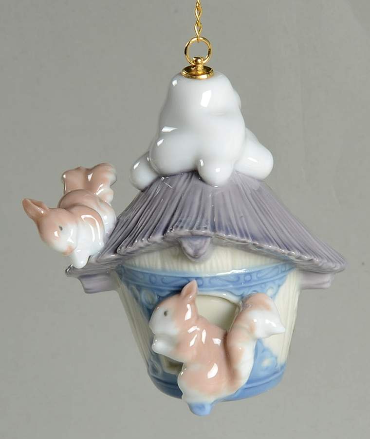 Lladro Christmas Ornament-Figural Our Winter Home-Squirrels - No Box by Lladro-1