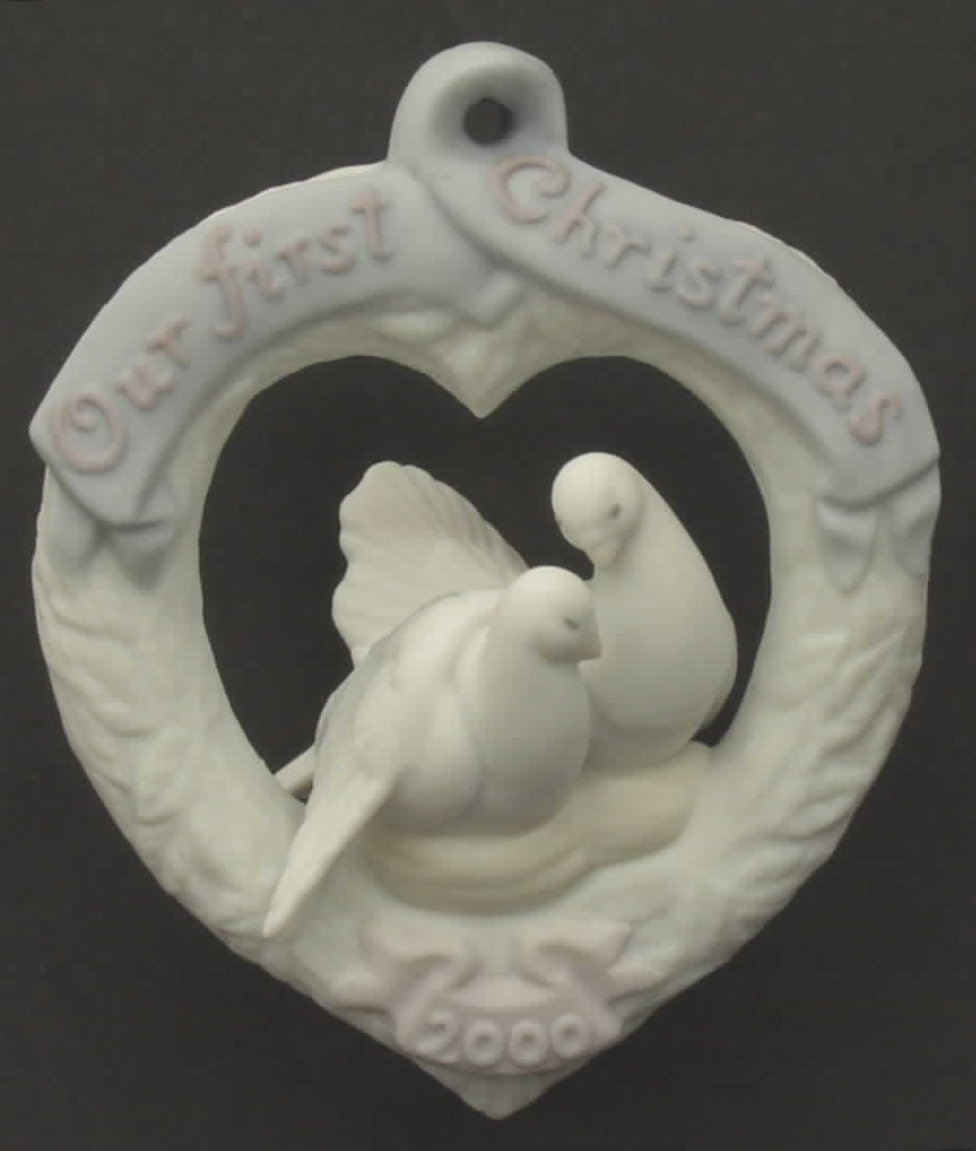 Our First Christmas Ornaments 6716-Birds In Heart Wreath - Boxed by Lladro-1