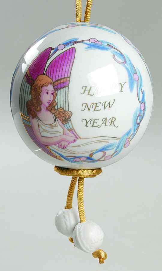 Lladro Christmas Ornament-Figural Angelic Wishes Ball - Boxed by Lladro-1