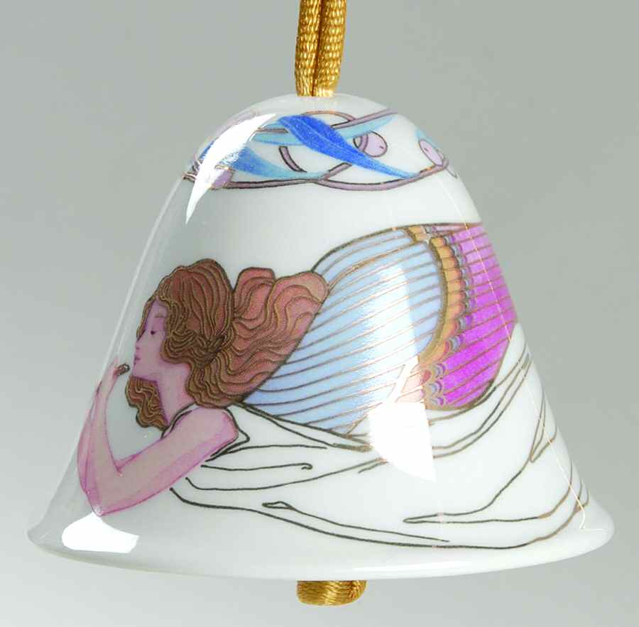Lladro Christmas Ornament-Figural Angelic Melody Bell - Boxed by Lladro-1