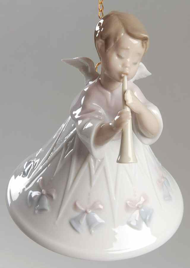 Lladro Christmas Ornament-Figural Heavenly Flutist - No Box by Lladro-1