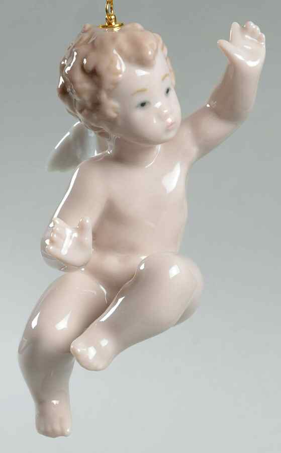 Lladro Christmas Ornament-Figural Surprised Cherub - No Box by Lladro-1