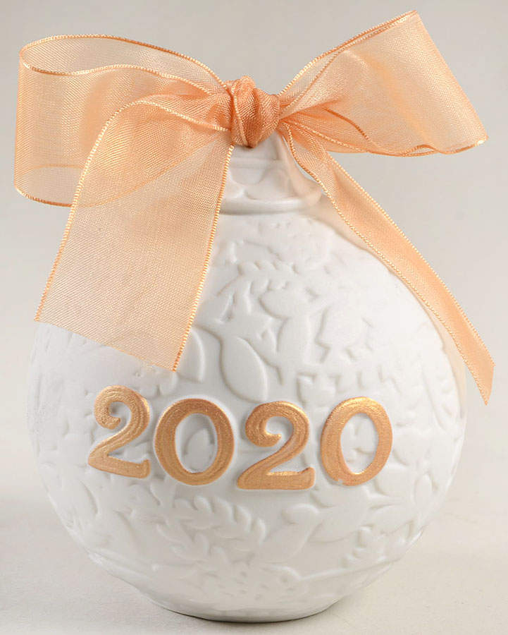 Annual Ball Ornament 2020 Re-Deco Gold - With Box by Lladro-1