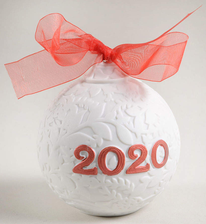 Annual Ball Ornament 2020 Re-Deco Red - Boxed by Lladro-1