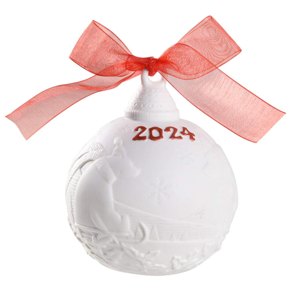 Annual Ball Ornament 2024 Christmas Ball-Red - Boxed by Lladro-1