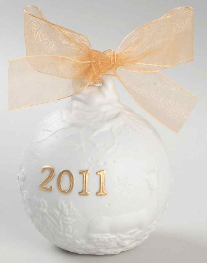 Annual Ball Ornament 2011 Re-Deco Gold - L8347   - No Box by Lladro-1