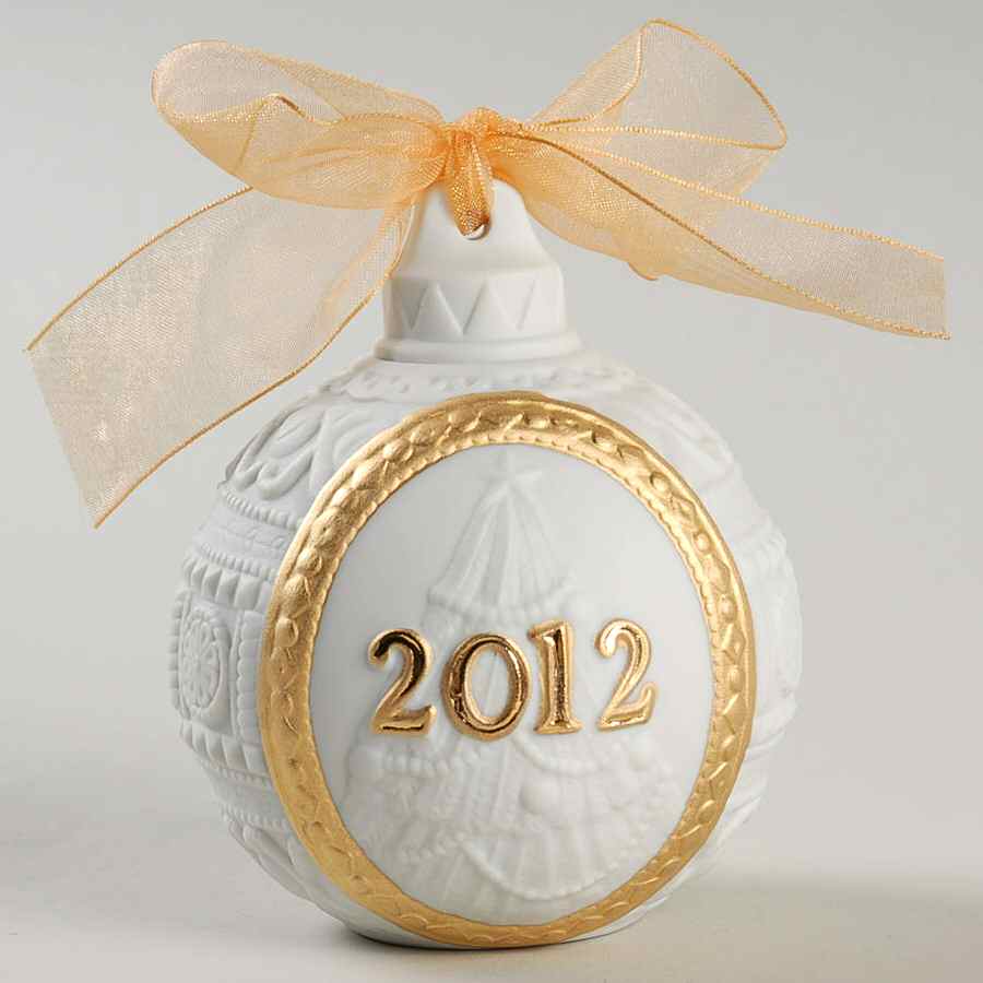 Annual Ball Ornament 2012 Re-Deco Gold - L8357 - Boxed by Lladro-1