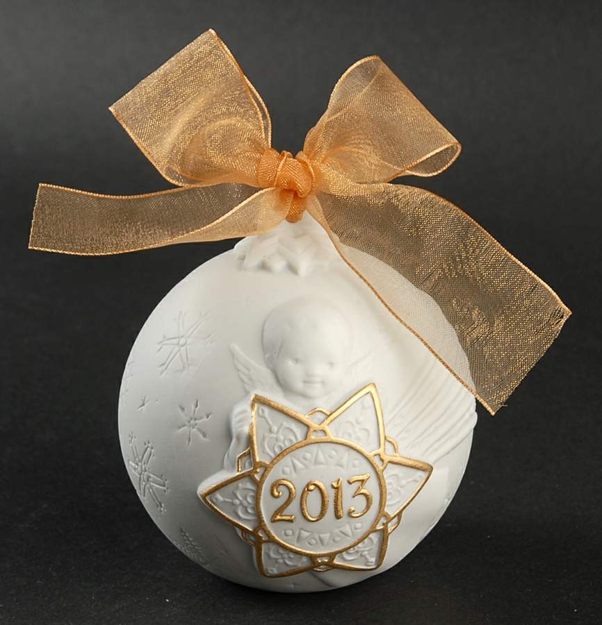 Annual Ball Ornament 2013 Re-Deco Gold - L8375 - No Box by Lladro-1