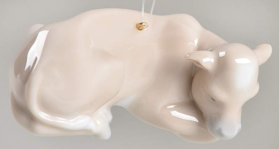 Miniature Ornaments-Lladro Ox-Cow - No Box by Lladro-1