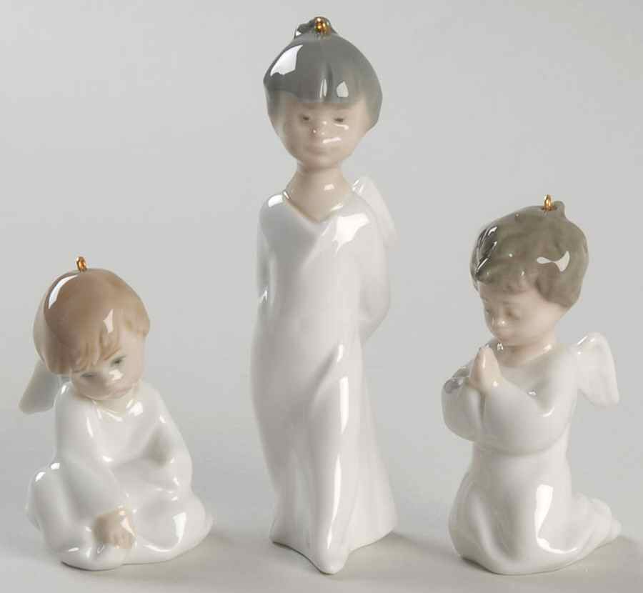 Miniature Ornaments-Lladro Mini Angels-Set Of 3 - With Box by Lladro-1