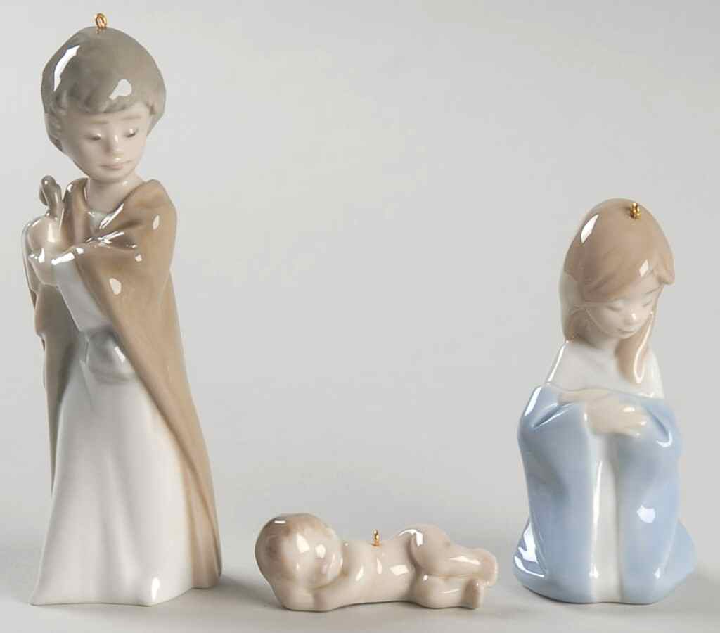 Miniature Ornaments-Lladro Holy Family-Set Of 3 - Boxed by Lladro-1
