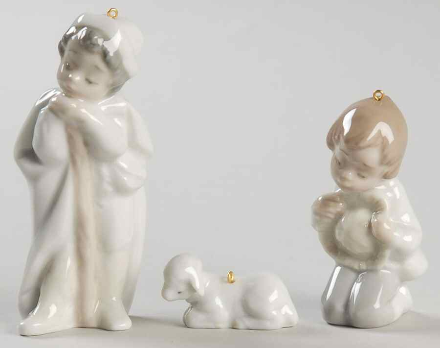 Miniature Ornaments-Lladro Holy Shepherds-Set Of 3 - Boxed by Lladro-1