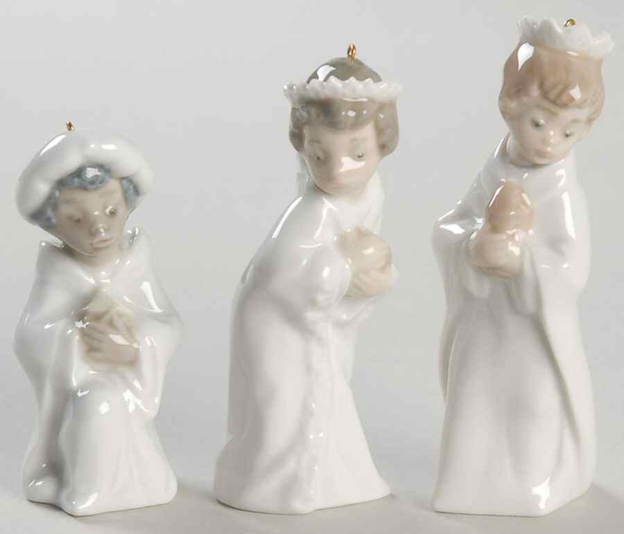 Miniature Ornaments-Lladro Three Kings-Set Of 3 - Boxed by Lladro-1
