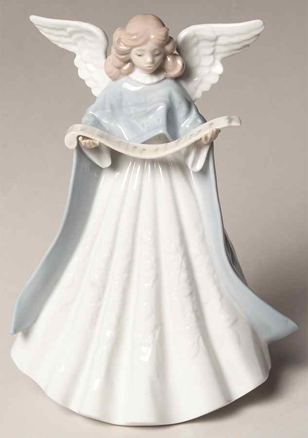 Tree Toppers Angels Angel Tree Topper-Blue-Music - Boxed by Lladro-1