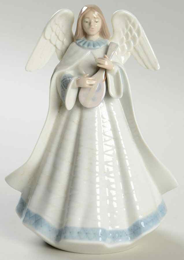 Tree Toppers Angels Angelic Melody-Angel With Mandolin - Boxed by Lladro-1