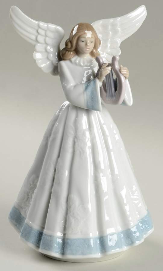 Tree Toppers Angels Heavenly Harpist - Boxed by Lladro-1