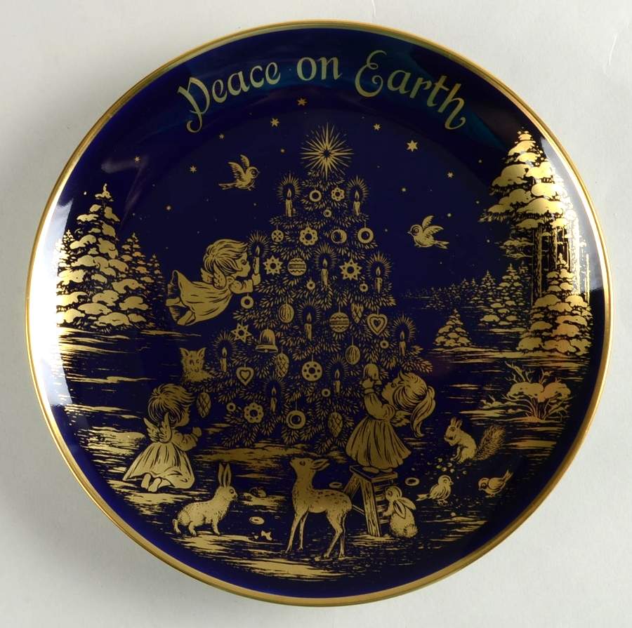 Christmas Plate Peace On Earth - Boxed by Lihs Lindner-1