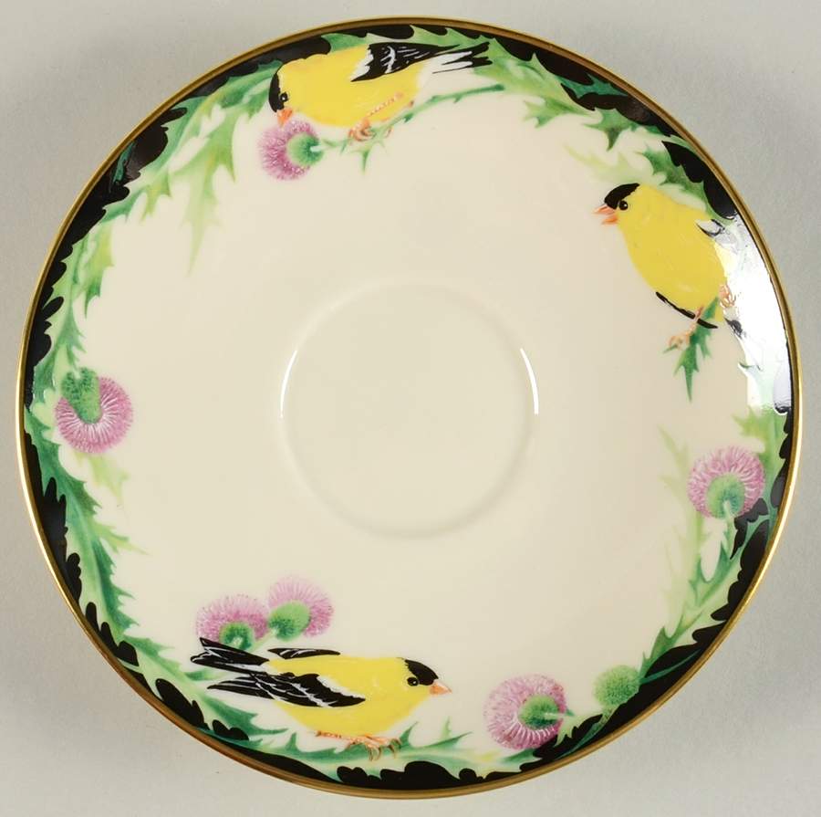 Birds of America Goldfinch Saucer-Only - No Box by Lenox-1
