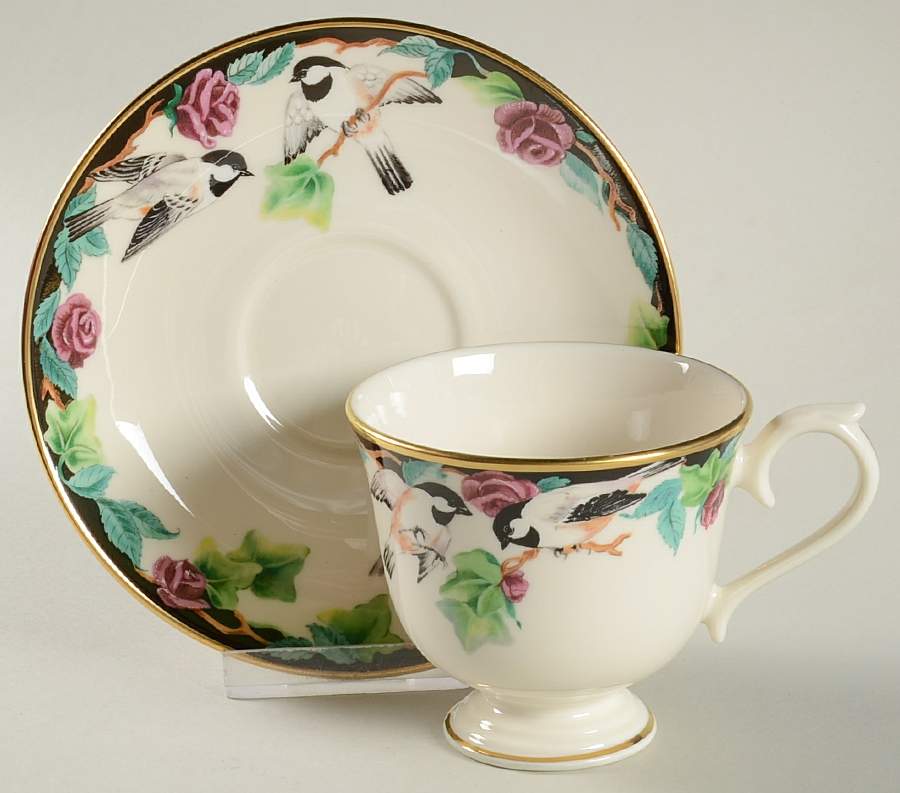Birds of America Chickadee Cup & Saucer - Boxed by Lenox-1