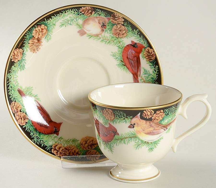 Birds of America Cardinal Cup & Saucer - Boxed by Lenox-1