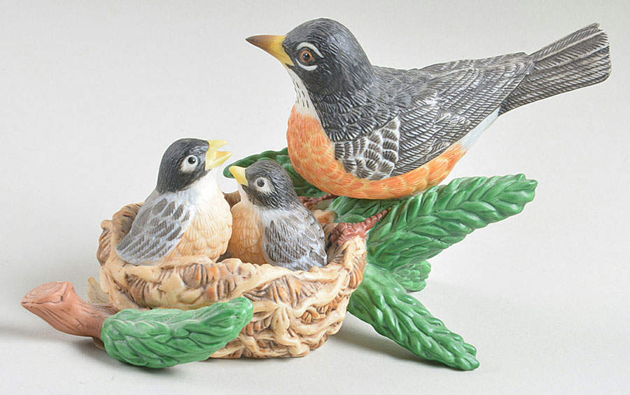 North American Bird Pairs Under Her Wing-Robin - No Box by Lenox-1