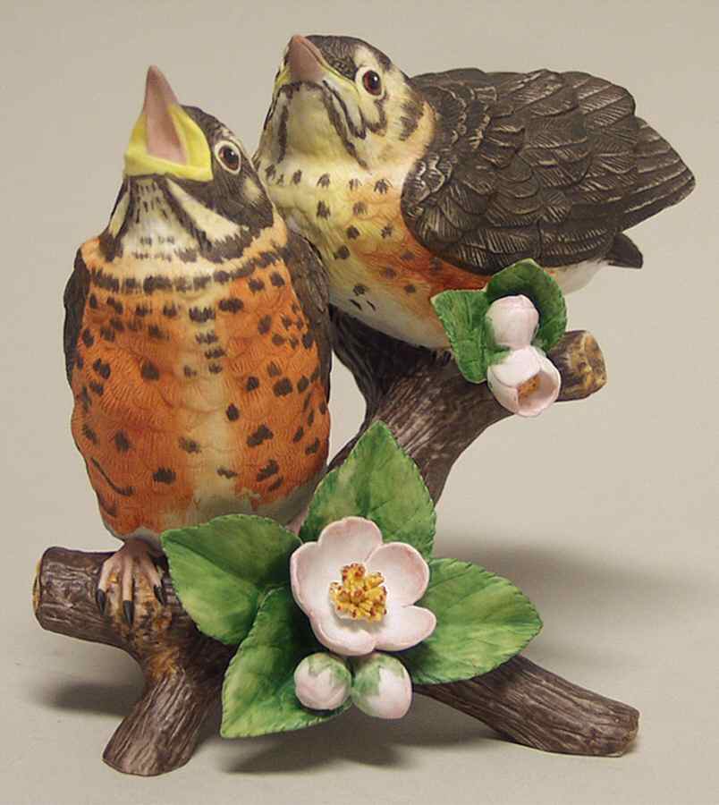 Baby Bird Pairs Baby Robins - With Box by Lenox-1