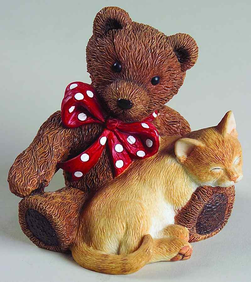 Sweet Kitties Sculpture Collection Kitty's Teddy - No Box by Lenox-1