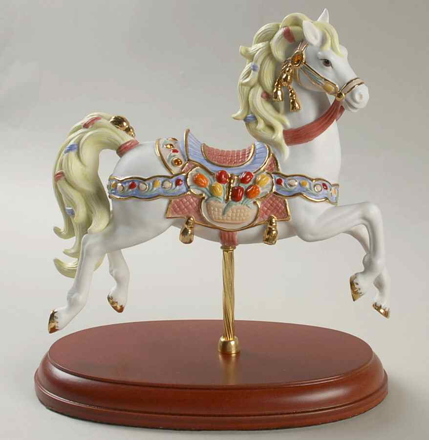 Carousel Animals Topaz And Tulips Horse - Boxed by Lenox-1