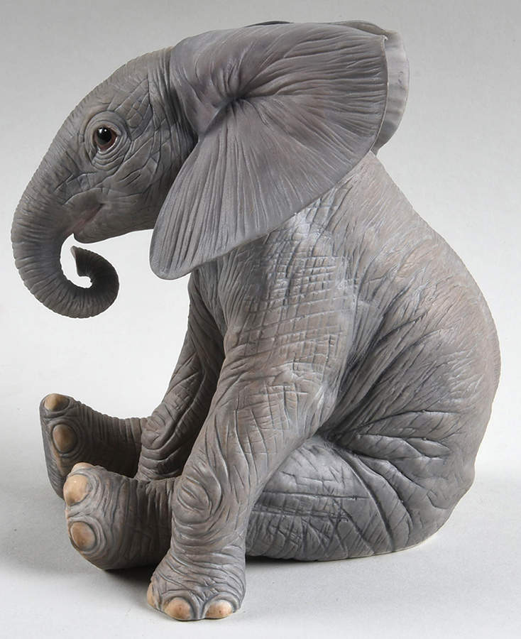 Endangered Baby Animals African Elephant Calf-Sitting - Boxed by Lenox-1