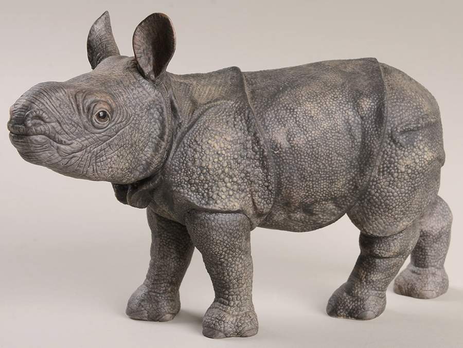 Endangered Baby Animals Greater One-Horned Asian Rhino - No Box by Lenox-1